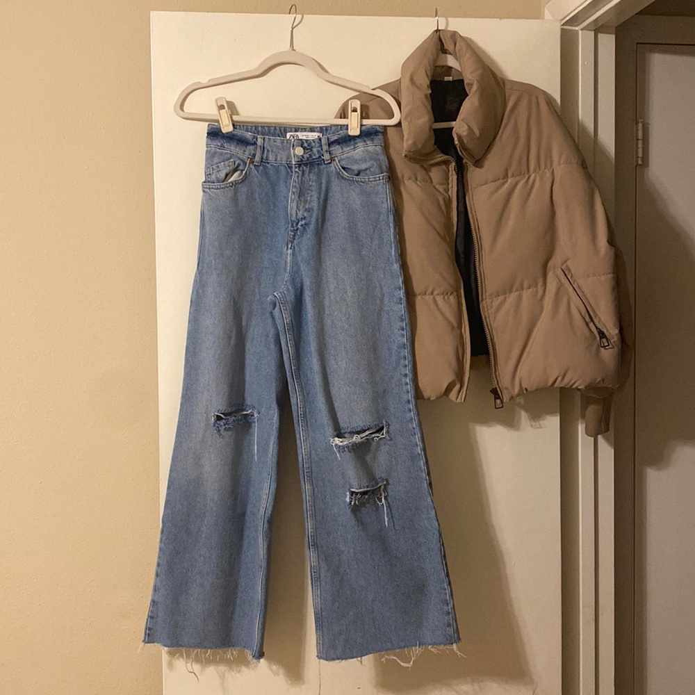 Zara wide leg jeans size 4